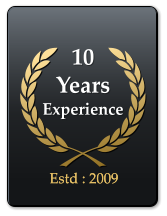 10 Years Experience Estd : 2009 Estd : 2009